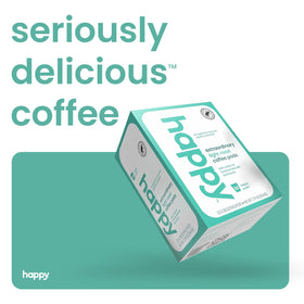 We Are Happy light roast pods demonstrate K-Cup compatibility for fast, mess-free brewing.