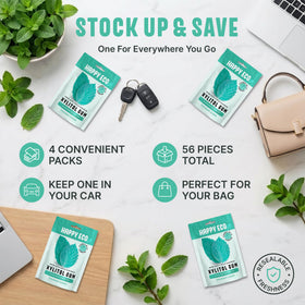 HAPPY ECO ingredients graphic highlighting vegan and gluten-free