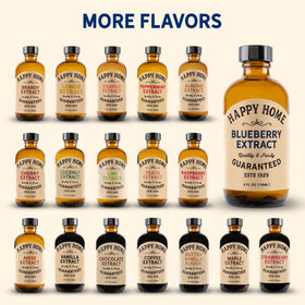 Happy Home blueberry flavor glaze for cobbler glistens with natural sweetness
