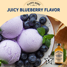 Happy Home blueberry flavor frosting enhances desserts with natural blueberry note