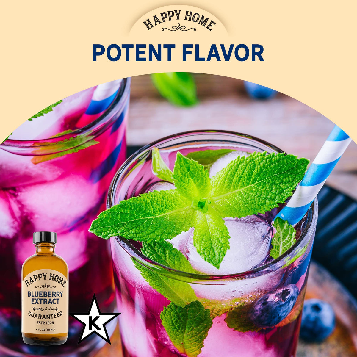 Happy Home blueberry flavor muffins capture fresh aroma and baking depth