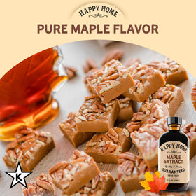 Happy Home maple flavor being stirred into cake frosting