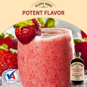Happy Home strawberry flavor with kosher seal ensures reliable kosher compliance.
