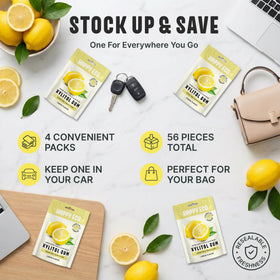 HAPPY ECO Xylitol Gum Lemon on the go, convenient daily chew