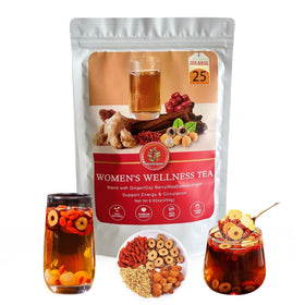 Harbique Mama Flow packaging highlights premium organic ingredients.