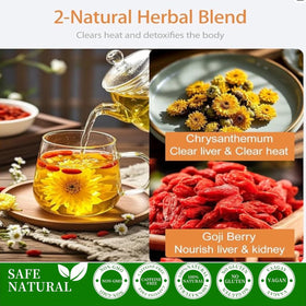 Harbique organic ingredients with Ningxia goji berries for consistent flavor.