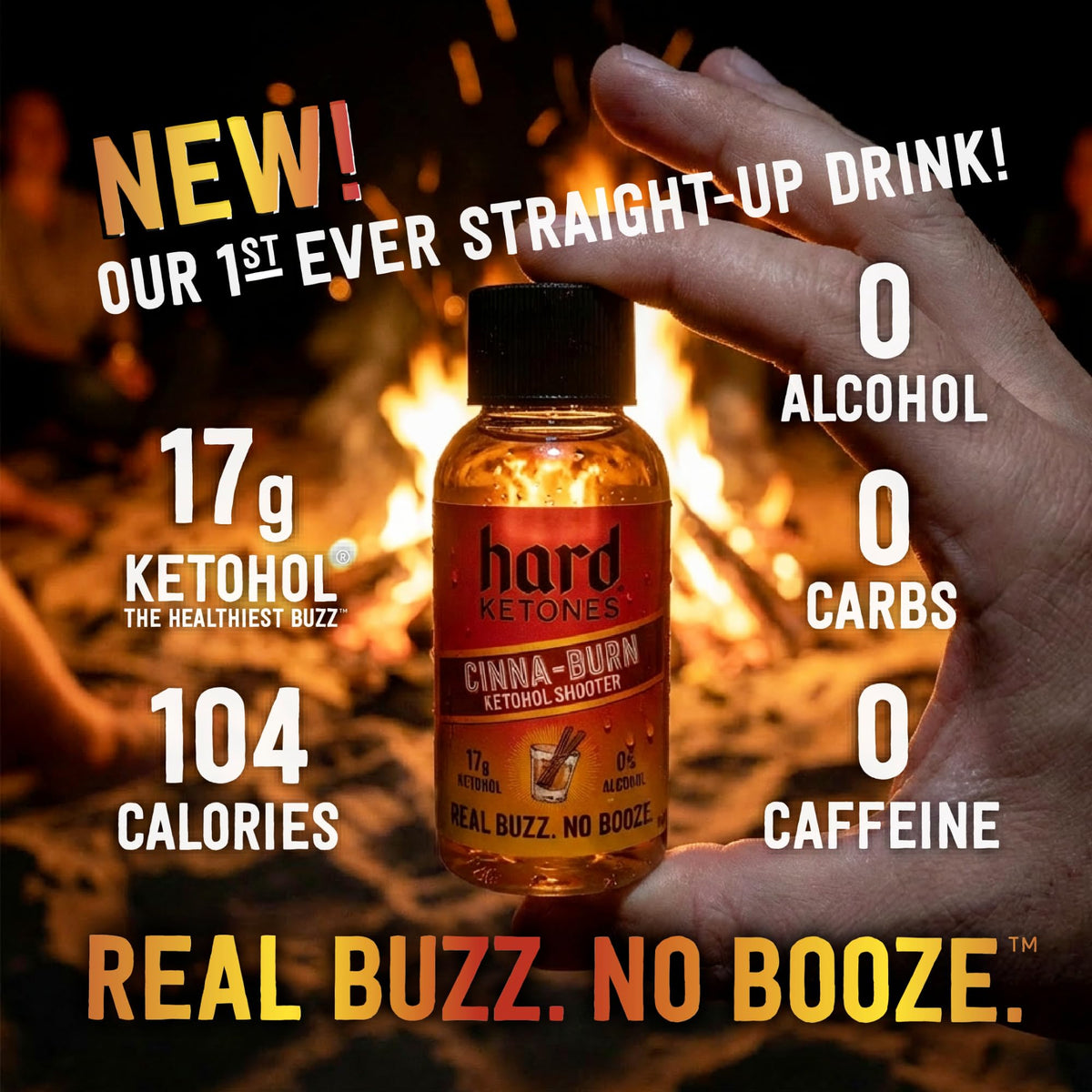 Hard Ketones Straight-Up Cinna-Burn pack-12 on desk, discreet social option.