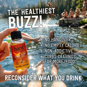 Hard Ketones Straight-Up Cinna-Burn two-oz pack, travel-friendly unwind option.