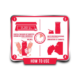 Hard Rhino Sucralose Powder ingredients label highlights quality.