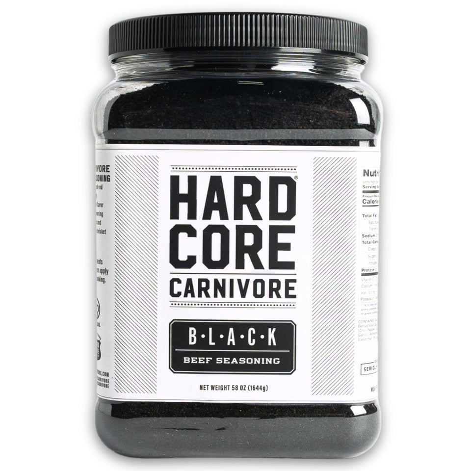 Hardcore Carnivore Black steak crust rub for bold sear and flavor
