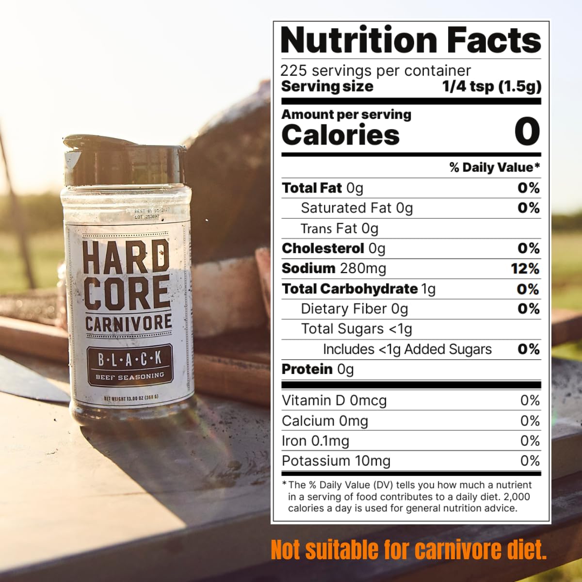 Hardcore Carnivore Black brisket rub application — adds depth to slow-smoked meat.