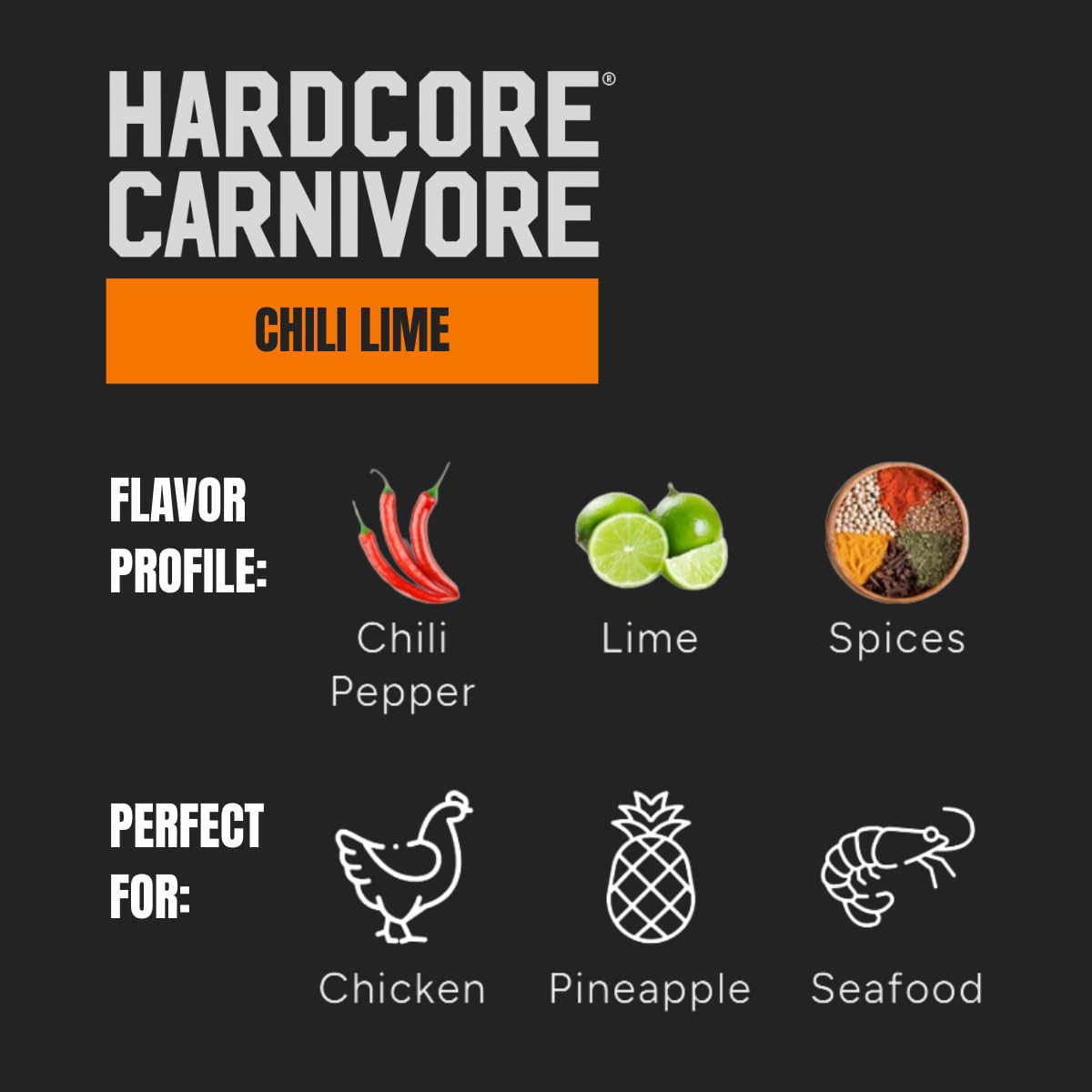 Hardcore Carnivore chili lime shaker seasoning on tacos boosts zesty flavor.