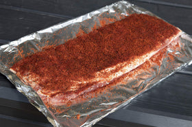 Hardcore Carnivore Red on pork shoulder for smoky meals.