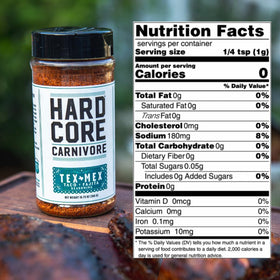 Hardcore Carnivore Tex Mex beans enhanced with depth and warmth.