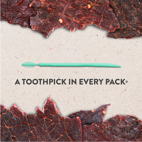 Hardtimes beef jerky sliced, not pressed, highlighting natural texture.