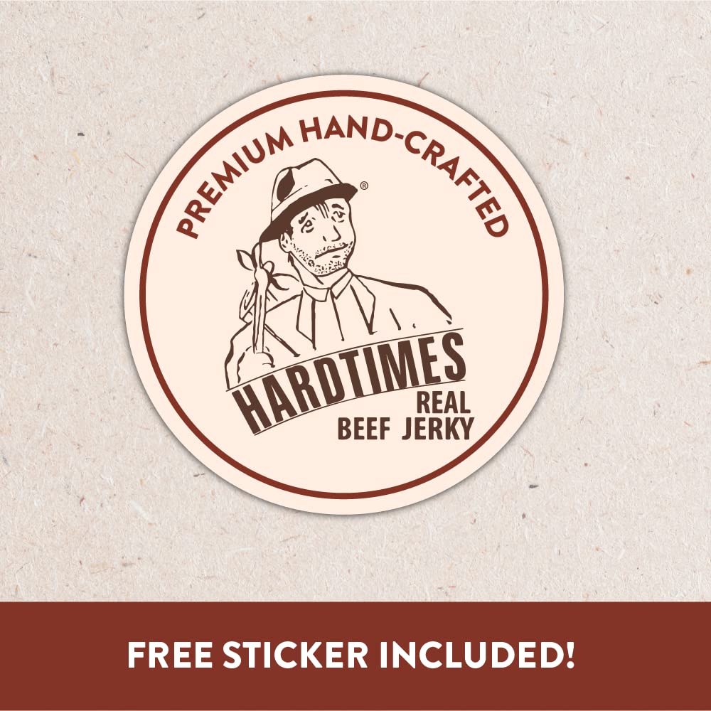 Hardtimes Original Beef Jerky small-batch packaging signals craft quality