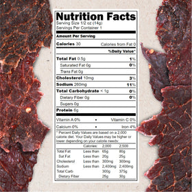Hardtimes Original Jerky half-ounce can closeup slices, savory texture for satisfying bites.