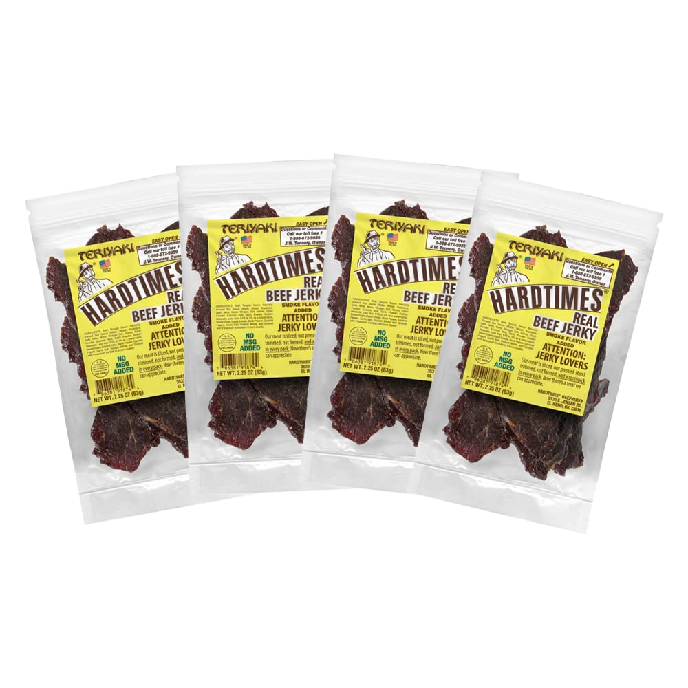 Hardtimes Teriyaki beef jerky slices, perfect for on-the-go protein