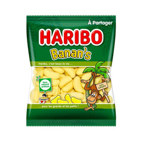 Haribo Bananas 300g bag front, a bright, shareable snack.