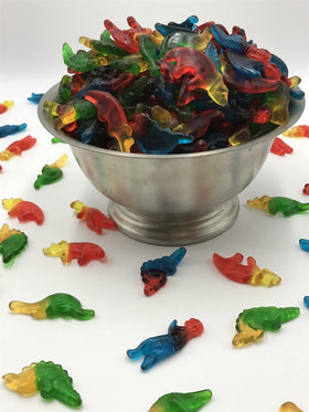 Haribo Dinosaurs offer fruity flavors like Strawberry, Mango, Banana, Melon, Blackcurrant.