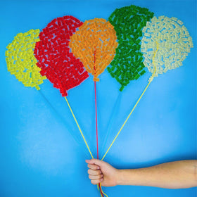 Haribo Goldbears used as dessert toppers for a fruity touch.