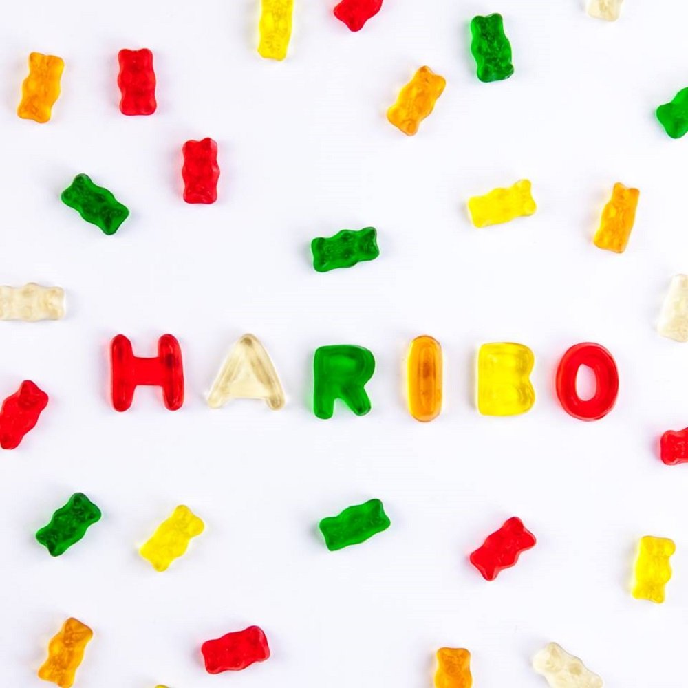 Haribo Goldbears spilled into a bowl for sharing at gatherings.