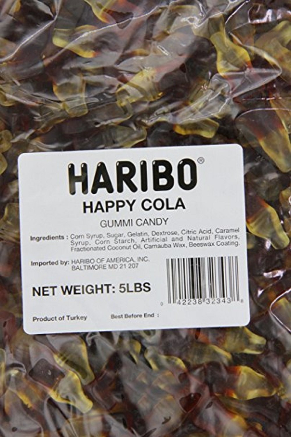Haribo gummy candy texture close-up ideal for sharing and snacking.