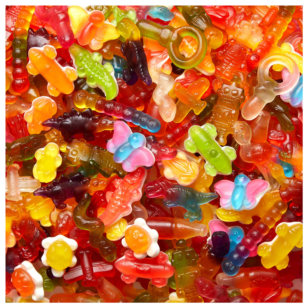 Haribo Gummi Candy Variety Shapes Flavors image shows bright colors for celebrations and snacks.