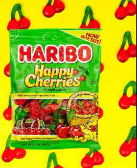 Haribo Happy Cherries assorted-colors display fruity appeal and shareable snack.
