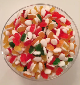 Haribo Mini Rainbow Frogs bag side view, perfect for lunchboxes and everyday treats.