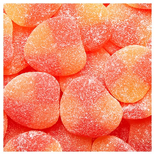 Haribo Peaches Gummi Candy on a snack plate ready for gatherings
