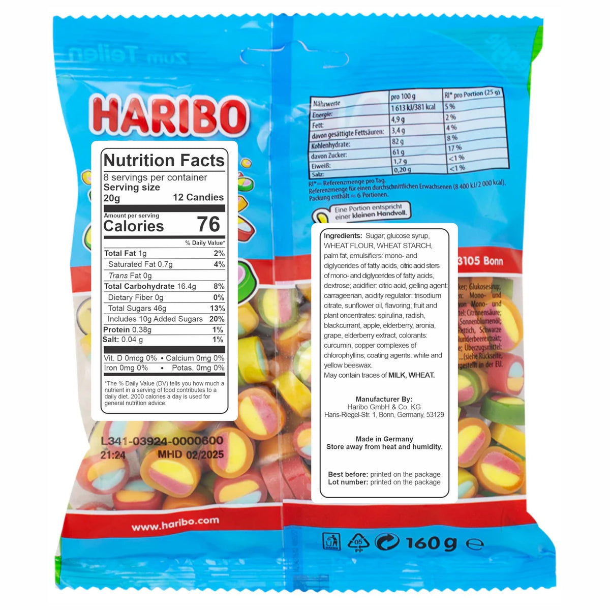 Beads variety in Haribo Pico-Balla for a playful texture