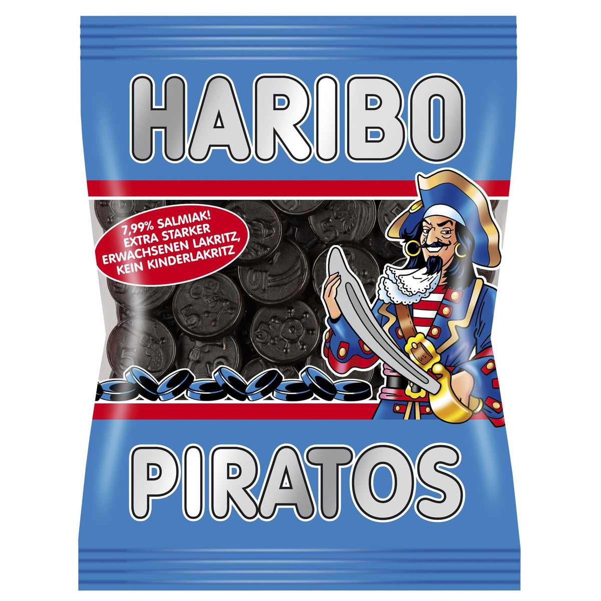 Haribo Piratos 6-pack 200g: salty licorice perfect for sharing and savory snacking