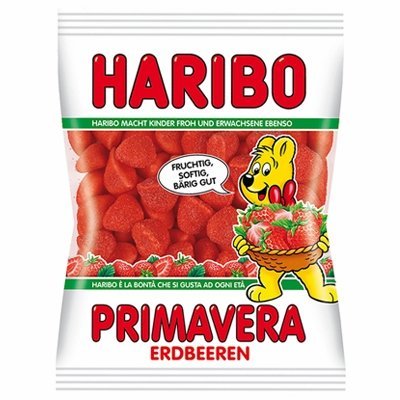 Haribo Primavera Strawberry Gummy Candy 6x200 g packs for tasty sharing moments