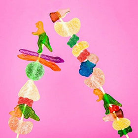Haribo two-toned color gummies with real cola flavor and fun look.