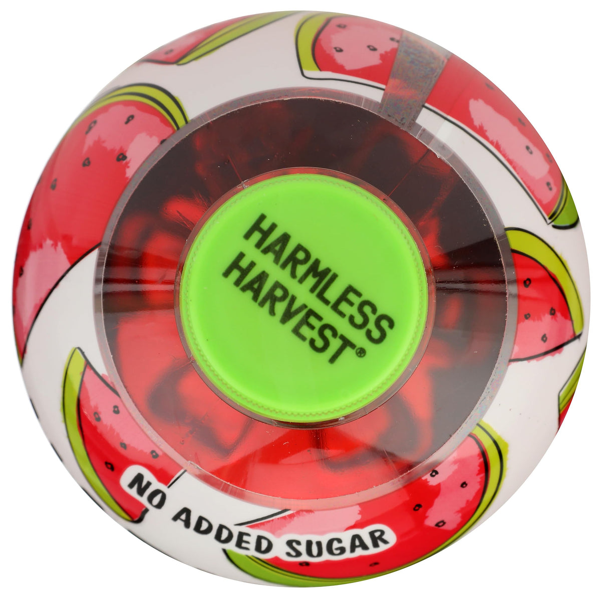 Harmless Harvest 32oz bottle on white background for easy storage.