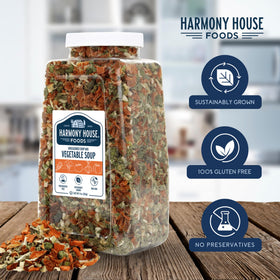 Harmony House air-dried vegetables close-up showing nutrient-rich texture