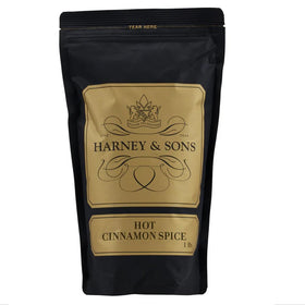 Harney & Sons Hot Cinnamon Spice tea cup with warm spice notes for cozy moments.