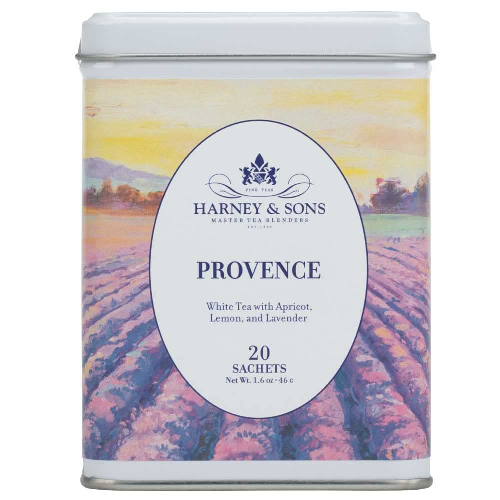 Harney & Sons Provence tea tin packaging, ideal for gifting.
