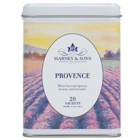 Harney & Sons Provence tea tin packaging, ideal for gifting.