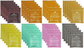 Harney & Sons assorted tea sampler box front showing eight flavors.
