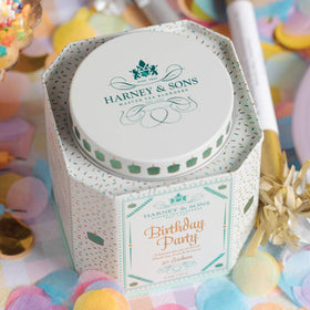 Harney & Sons Birthday Party Tea ready for a celebratory ritual with friends.