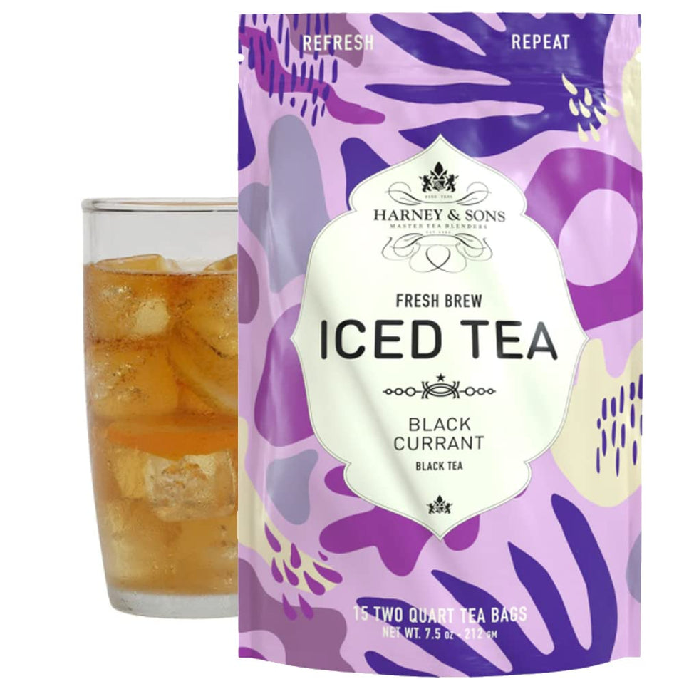 Harney & Sons Black Currant Fresh Brew Iced Tea bag, up to 30 quarts of refreshing beverage
