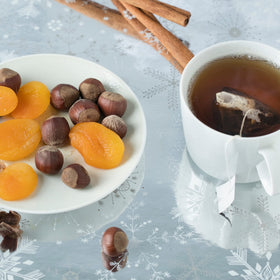 Harney & Sons Celebration tea sachets ready to brew for comforting cups.