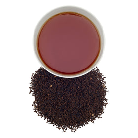 Harney & Sons chai tea cup showing steam, perfect for a cozy at-home chai.