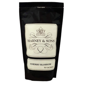 Harney & Sons Cherry Blossom Green Tea brew close-up, fragrant morning ritual