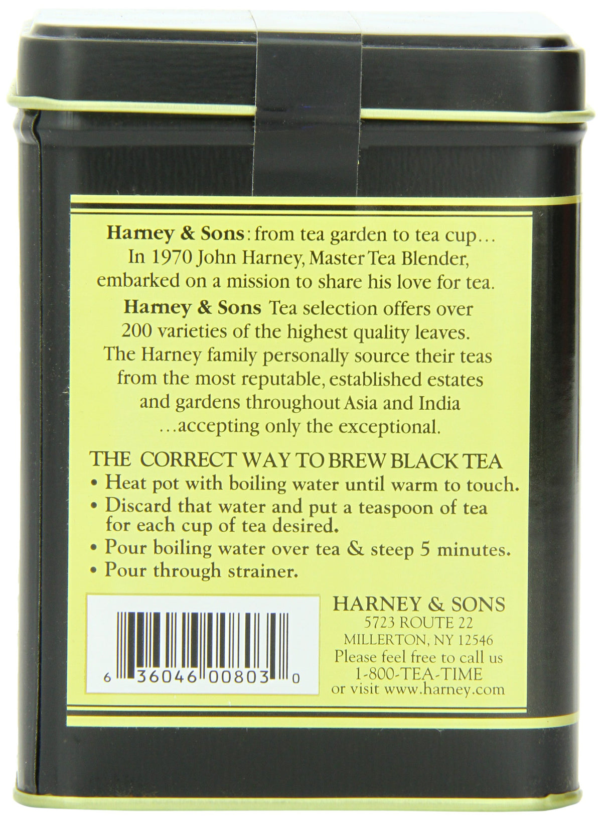 Steeping Harney & Sons Darjeeling yields a light cup with fragrant aroma.