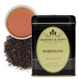 Harney & Sons Darjeeling tin front view for refined afternoon ritual