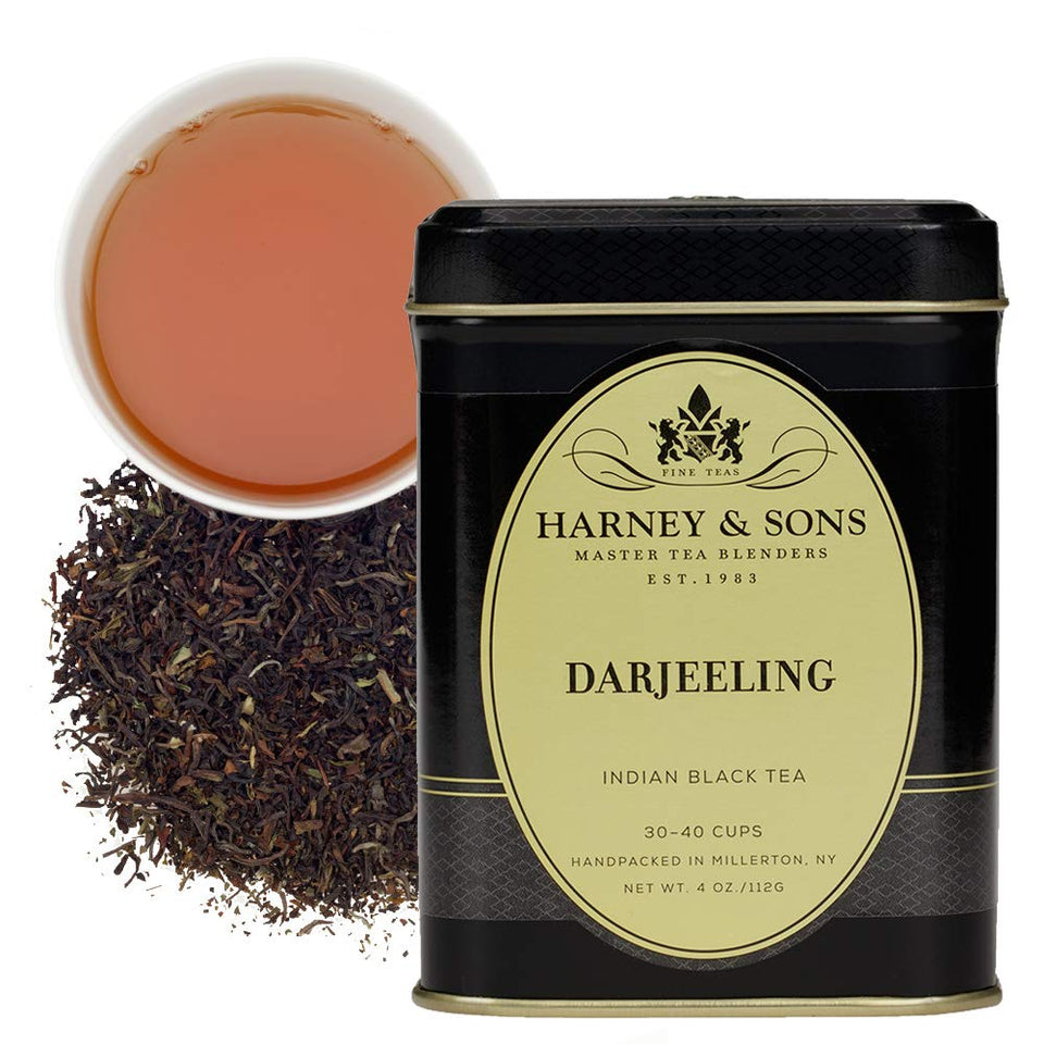 Harney & Sons Darjeeling tin front view for refined afternoon ritual