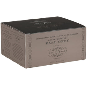 Harney & Sons Decaf Earl Grey tea bags with bergamot aroma for a calming afternoon cup.